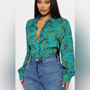 NWT BEAUTIFUL Vibrant Paisley Blouse 2X